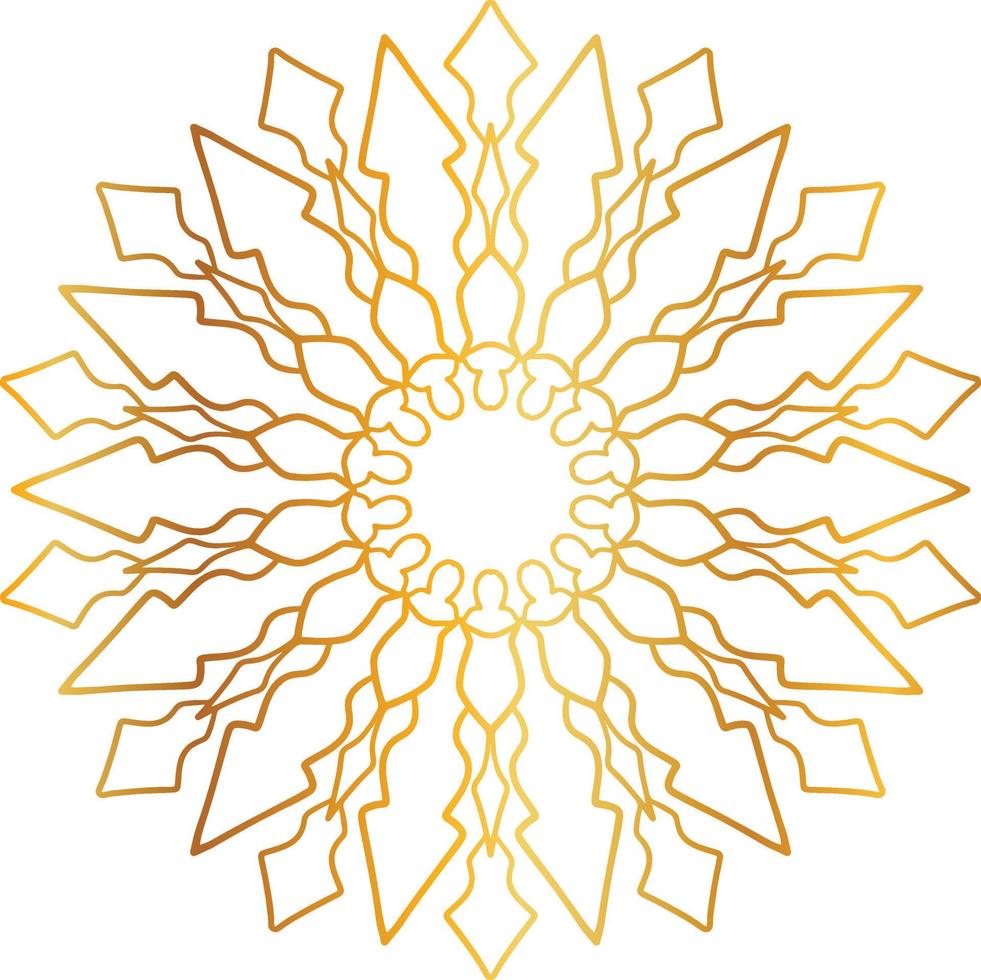 Golden Mandala design pattern, background, flower, decoration, circle, vector