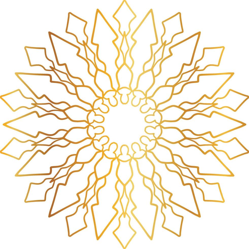 Golden Mandala design pattern, background, flower, decoration, circle, vector