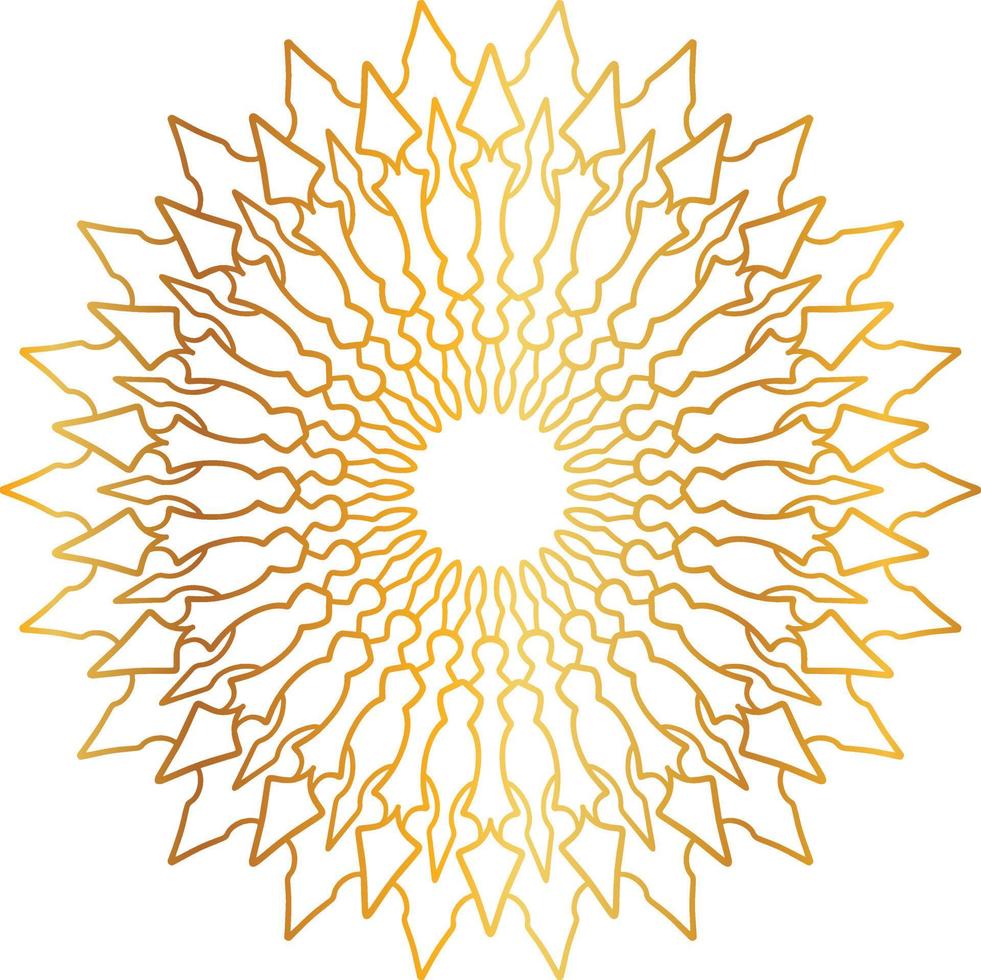 Golden Mandala design pattern, background, flower, decoration, circle, vector
