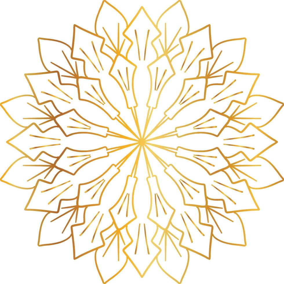 diseño de mandala dorado, real, diseño, fondo, circulo, flor vector