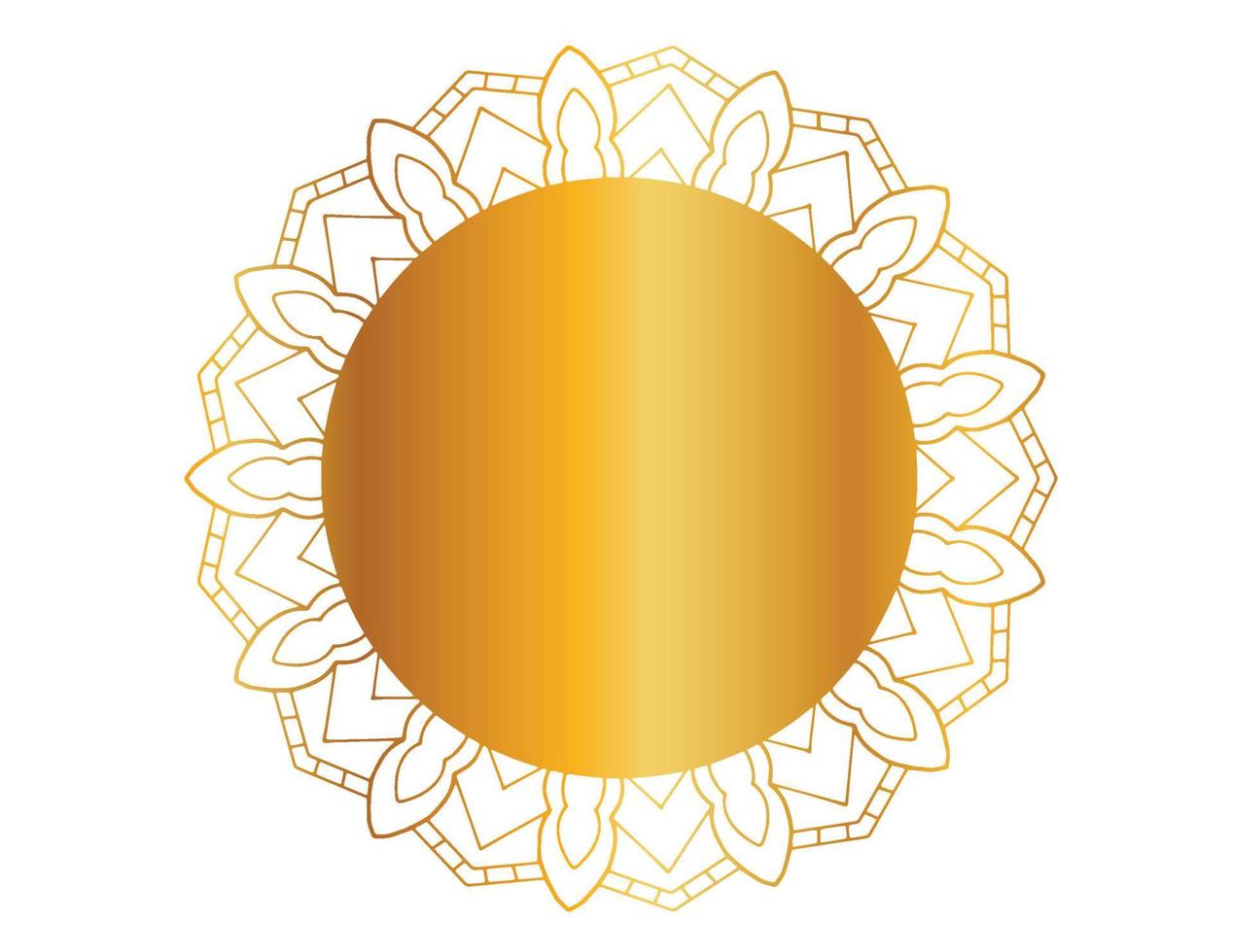 diseño de mandala dorado, real, diseño, fondo, circulo, flor vector