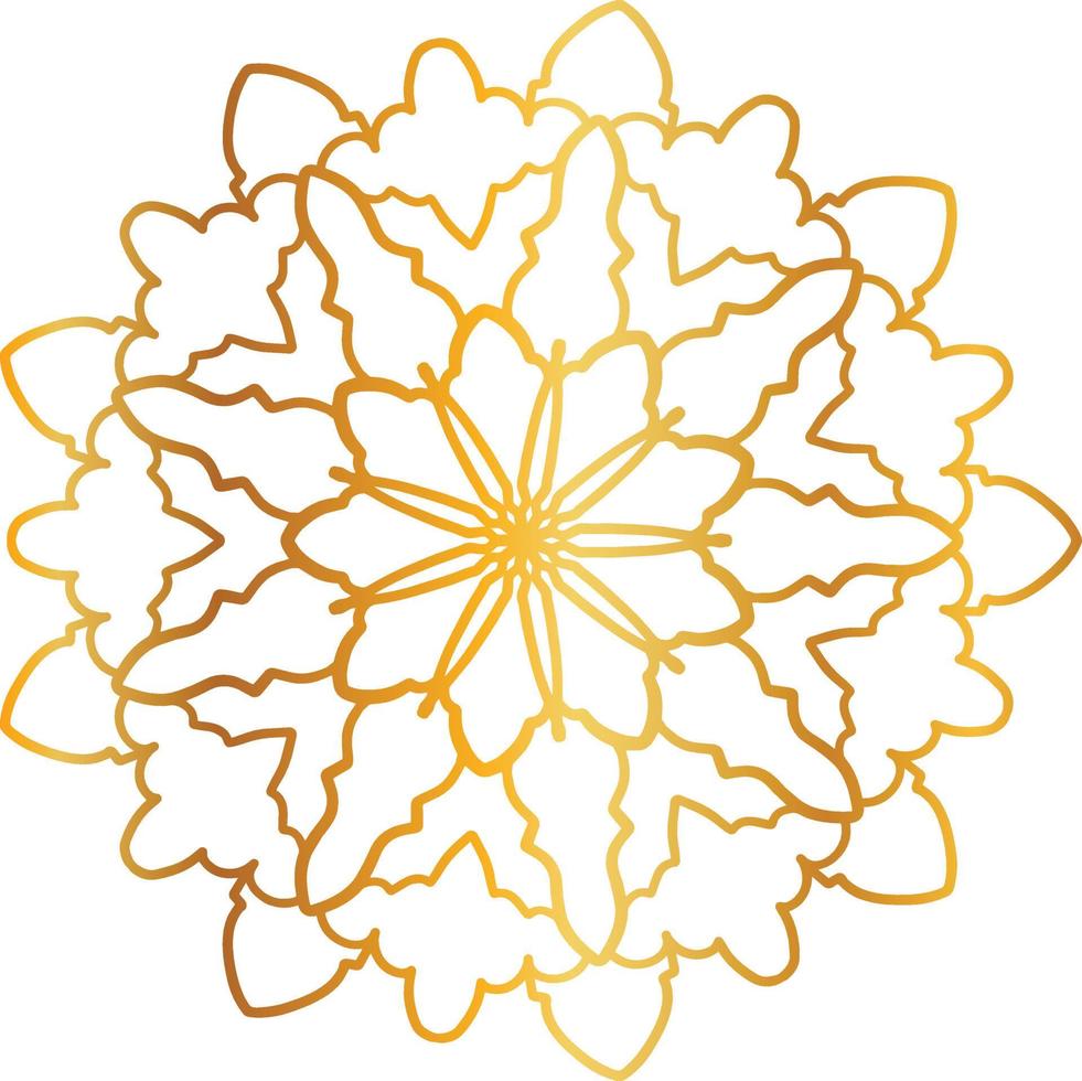 mandala pattern and background design with golden color, flower, texture, circle vector