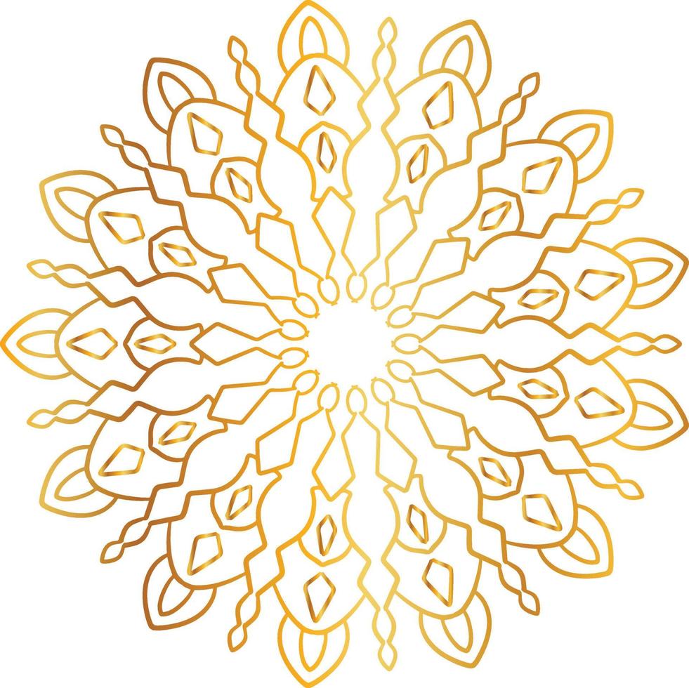 mandala pattern and background design with golden color, flower, texture, circle vector