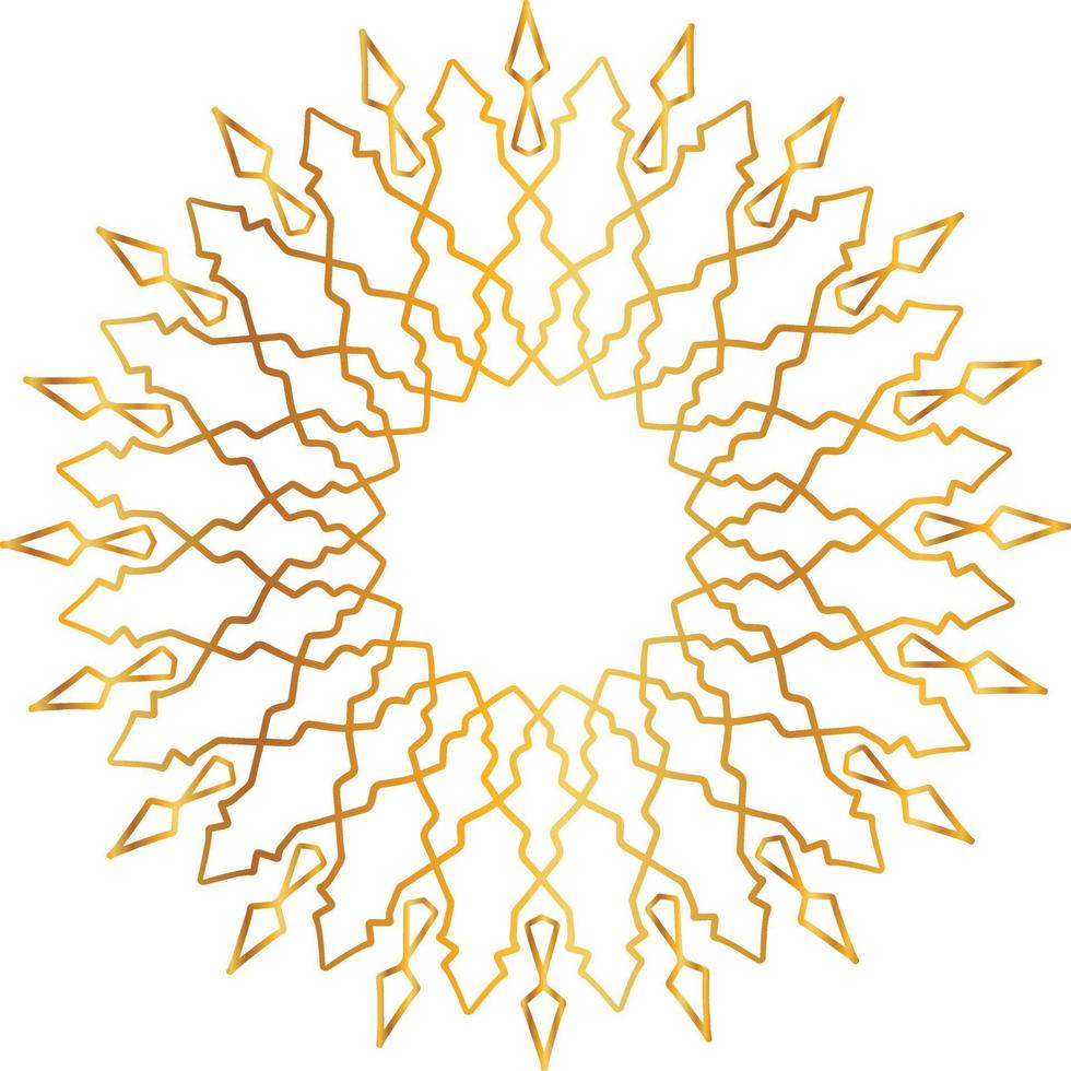 Golden Mandala design pattern, background, flower, decoration, circle, vector