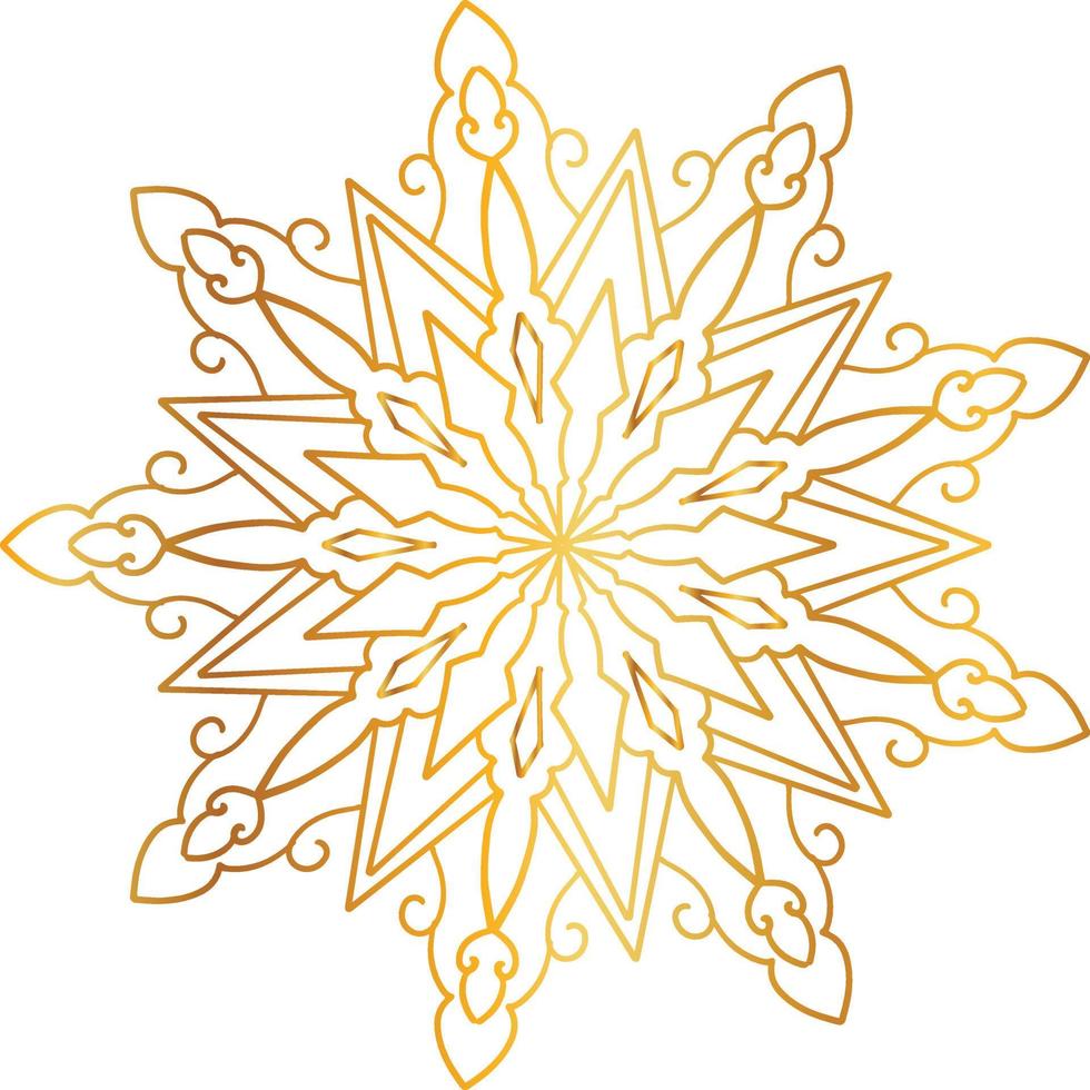 mandala pattern and background design with golden color, flower, texture, circle vector