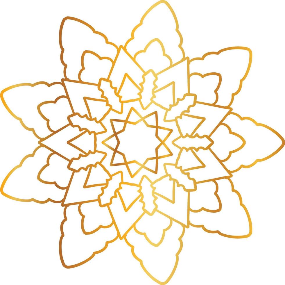 mandala pattern and background design with golden color, flower, texture, circle vector