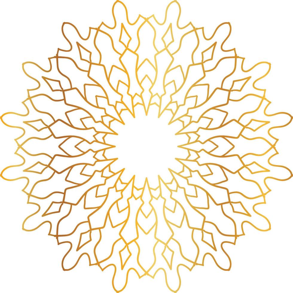 mandala pattern and background design with golden color, flower, texture, circle vector