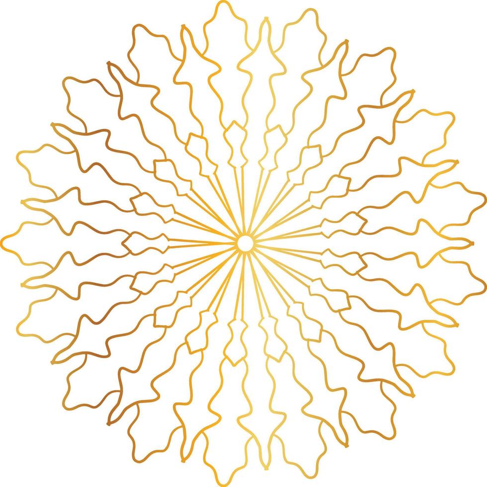 patrón de mandala y diseño de fondo con color dorado, flor, textura, círculo vector