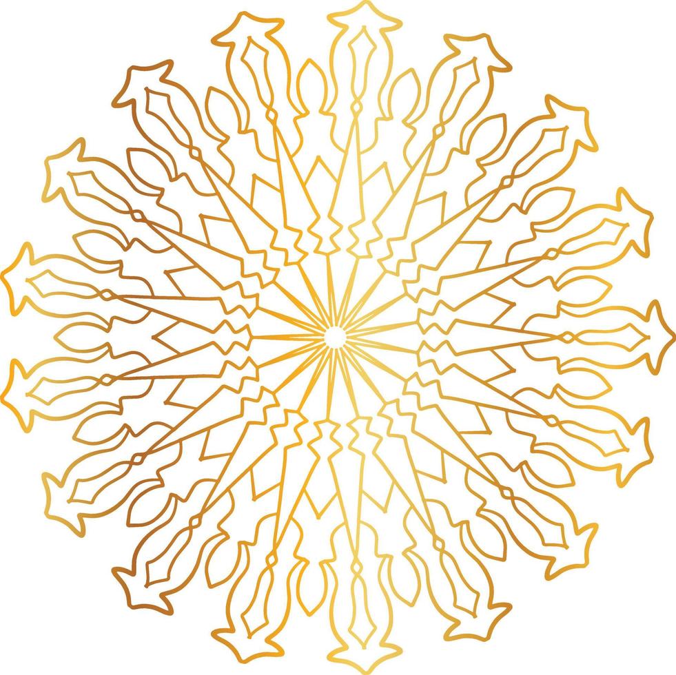 mandala pattern and background design with golden color, flower, texture, circle vector