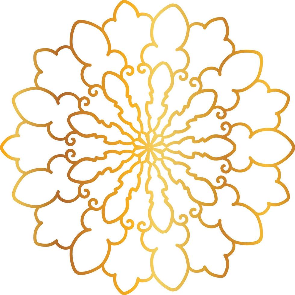 mandala pattern and background design with golden color, flower, texture, circle vector