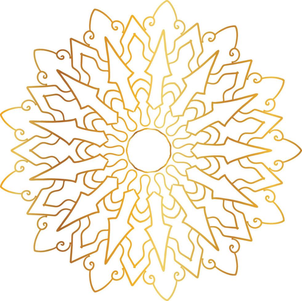 mandala pattern and background design with golden color, flower, texture, circle vector