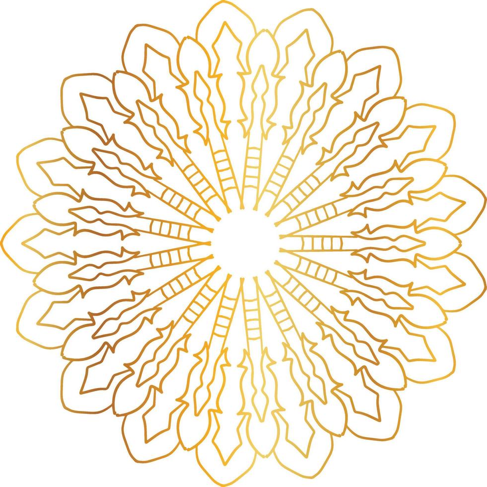 mandala pattern and background design with golden color, flower, texture, circle vector
