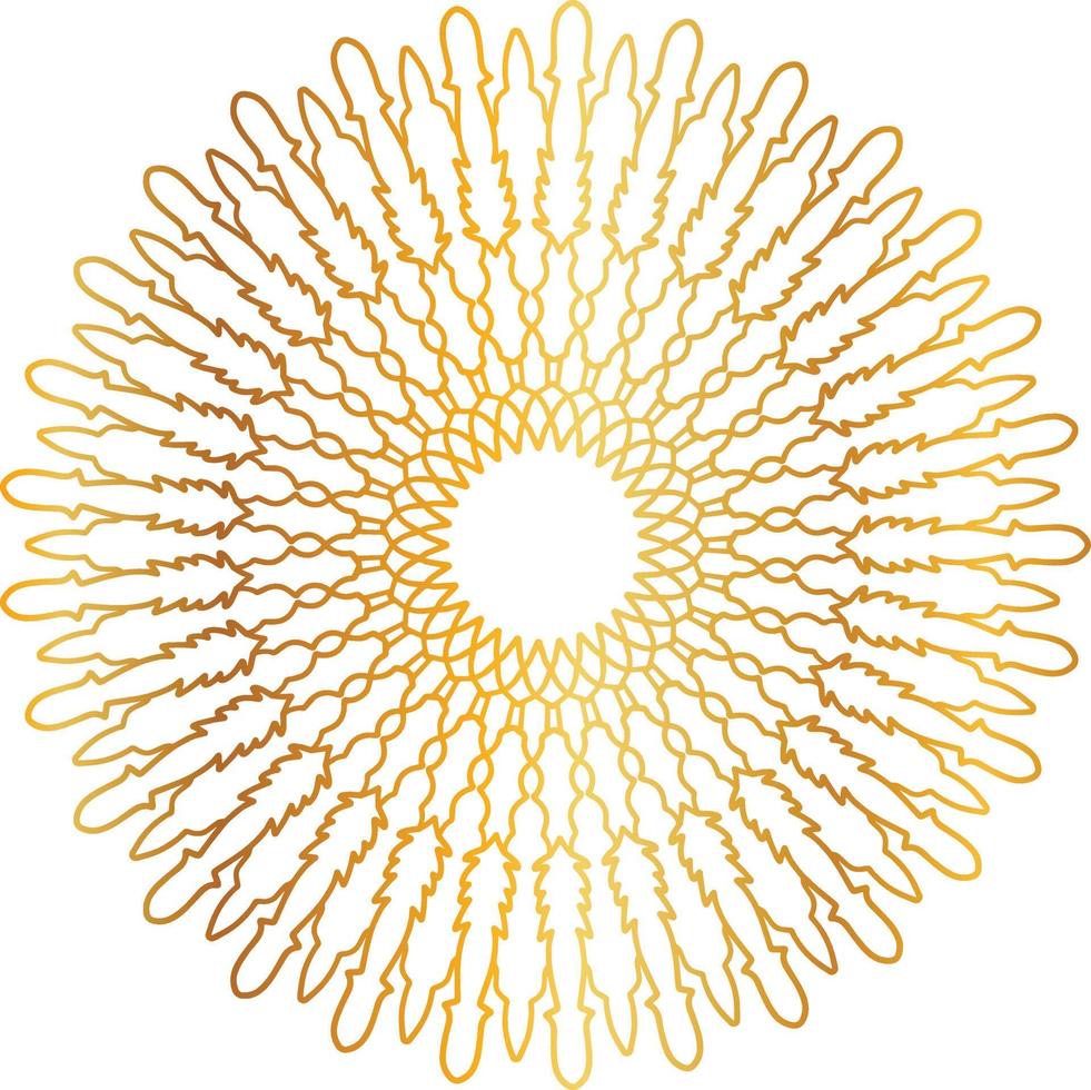 mandala pattern and background design with golden color, flower, texture, circle vector
