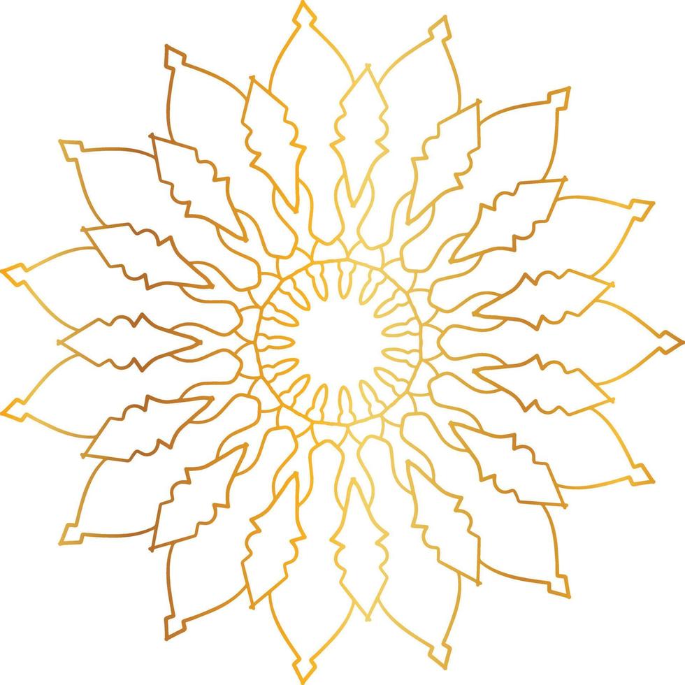 mandala pattern and background design with golden color, flower, texture, circle vector