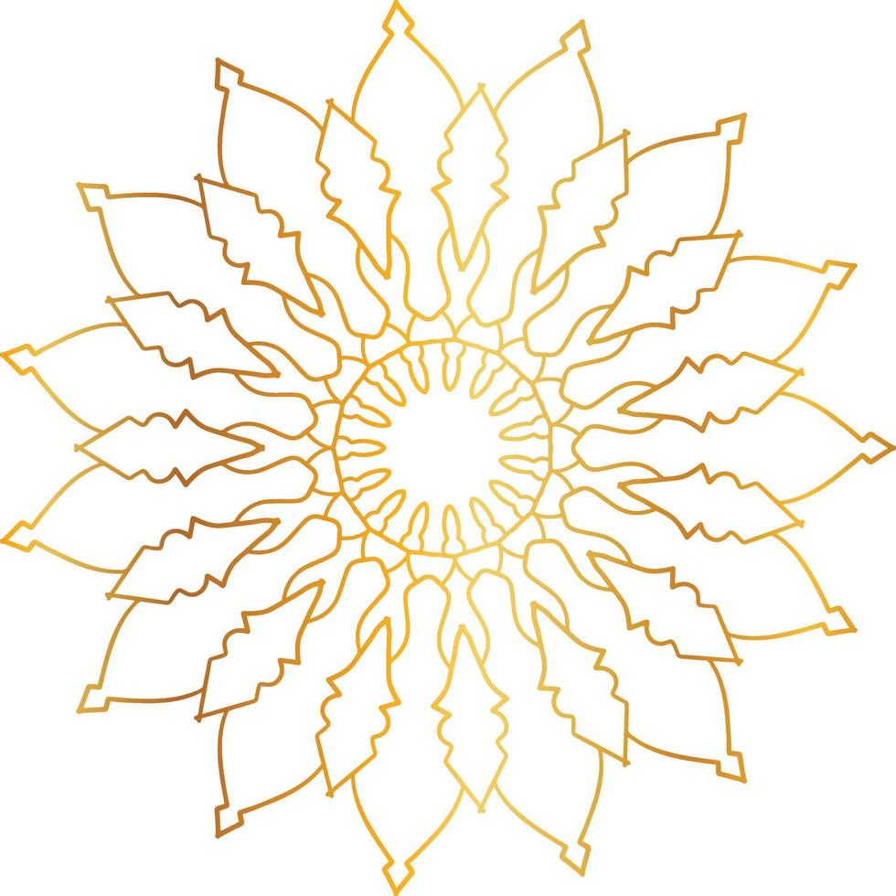 mandala pattern and background design with golden color, flower, texture, circle vector