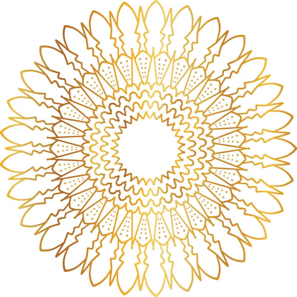 mandala pattern and background design with golden color, flower, texture, circle vector