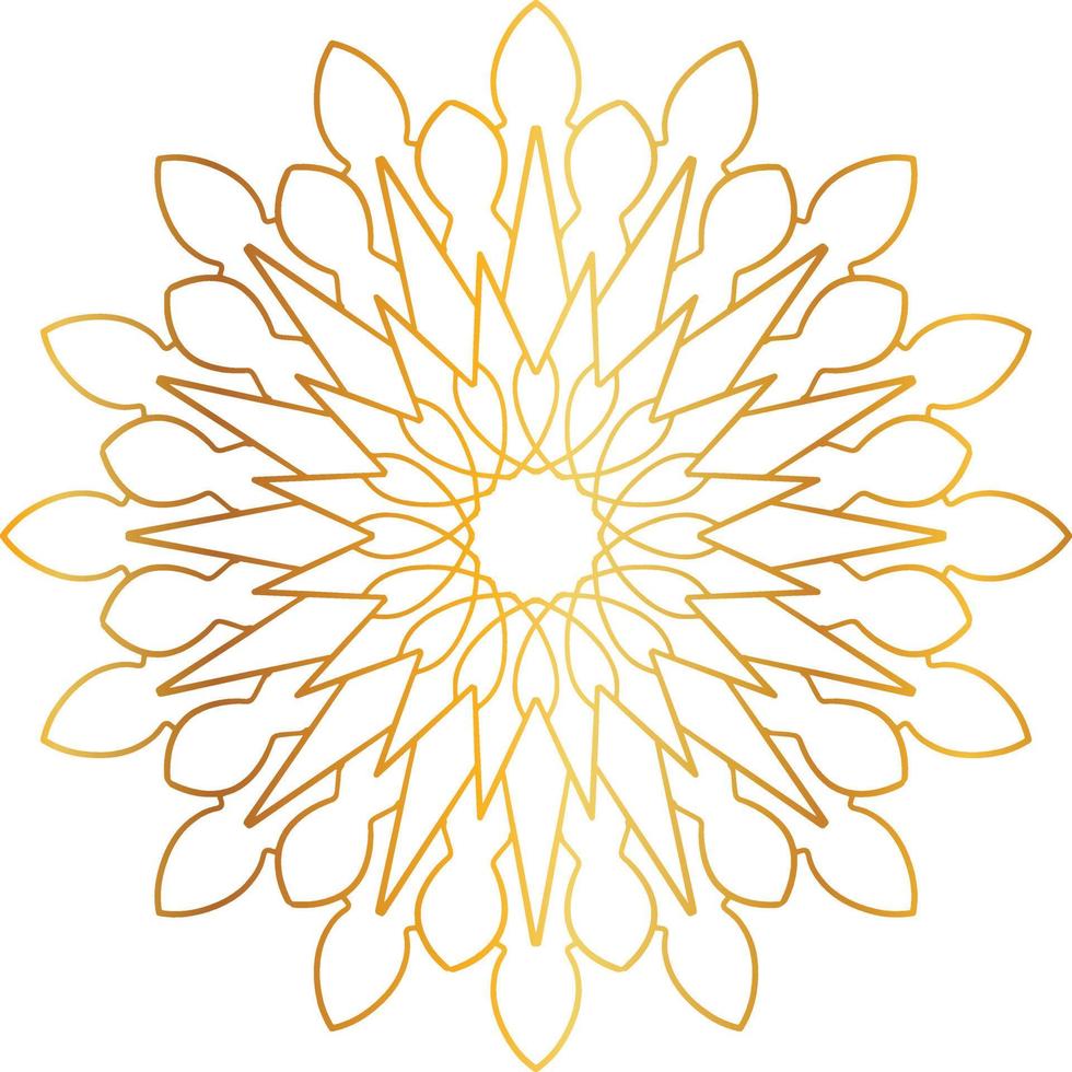 Golden Mandala design pattern, background, flower, decoration, circle, vector