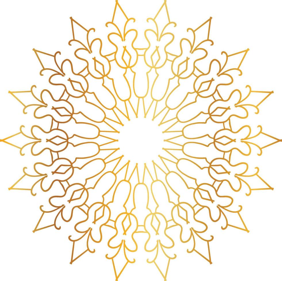 golden mandala design, royal, designing, background, circle, flower vector