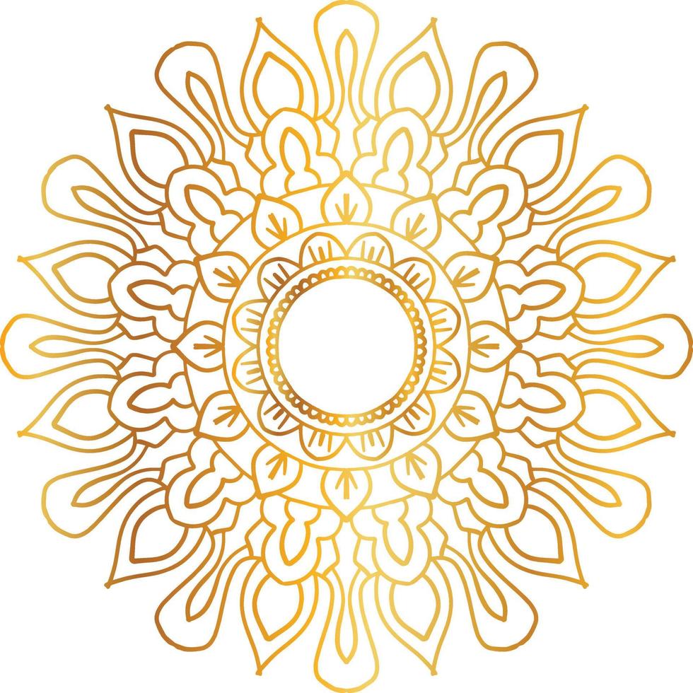 golden mandala design, royal, designing, background, circle, flower vector