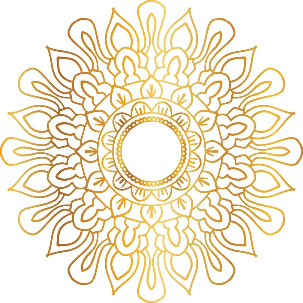 diseño de mandala dorado, real, diseño, fondo, circulo, flor vector