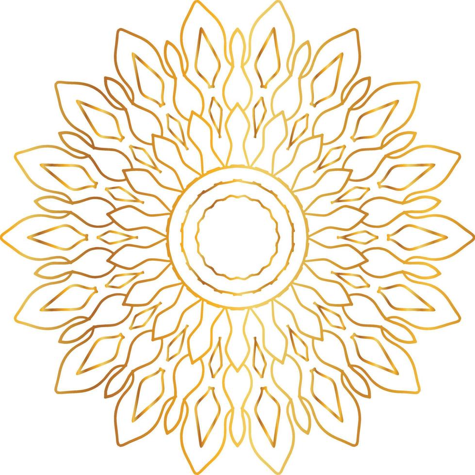 diseño de mandala dorado, real, diseño, fondo, circulo, flor vector