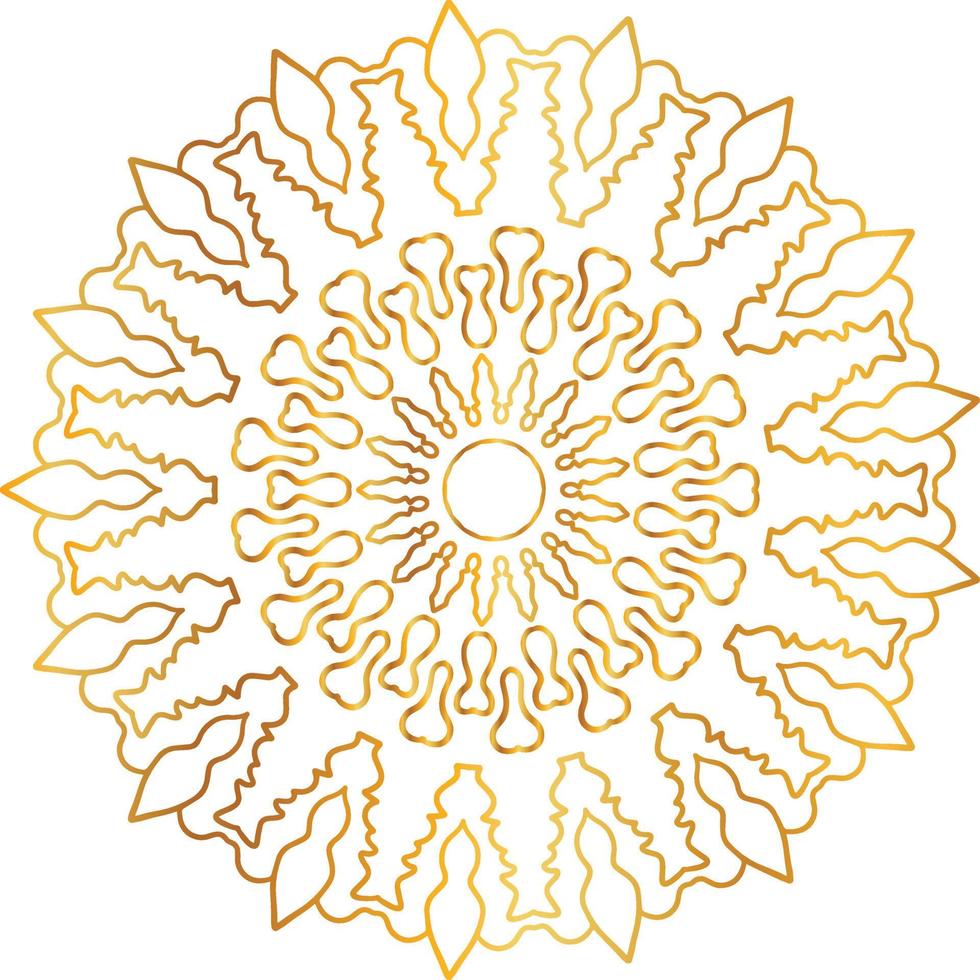 diseño de mandala dorado, real, diseño, fondo, circulo, flor vector