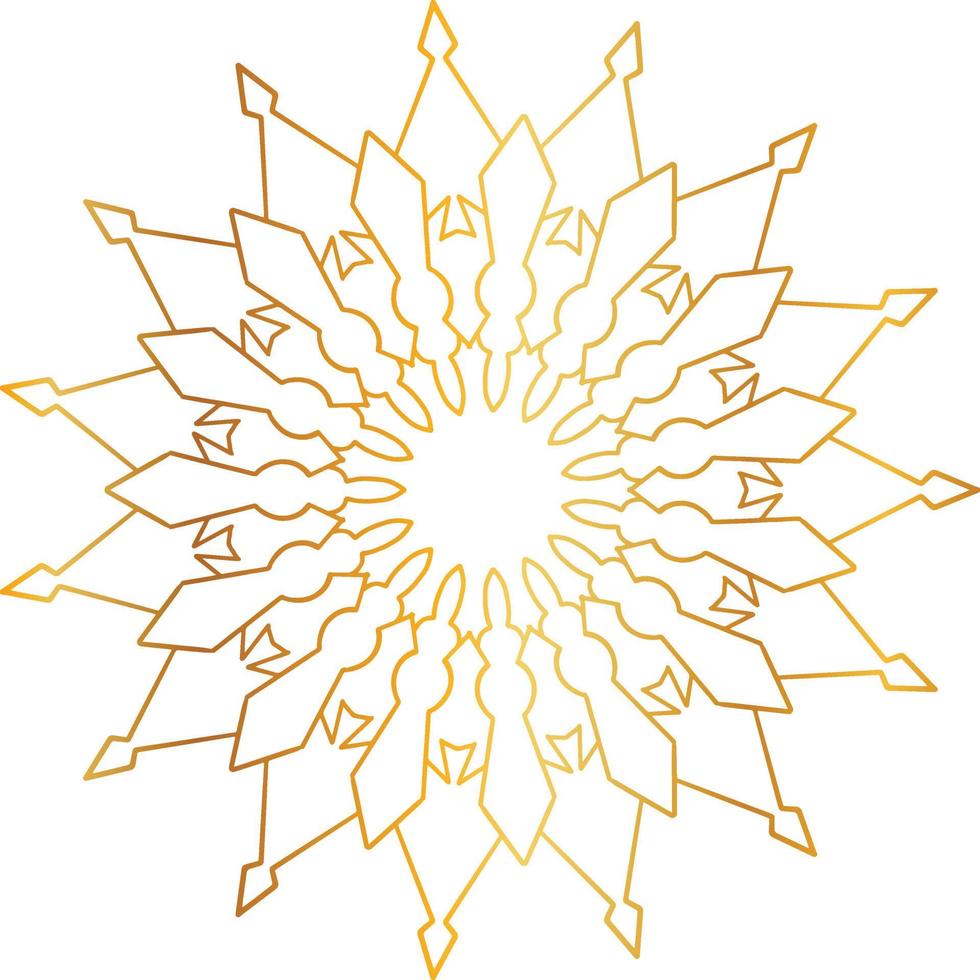 patrón de mandala y diseño de fondo con color dorado, flor, textura, círculo vector