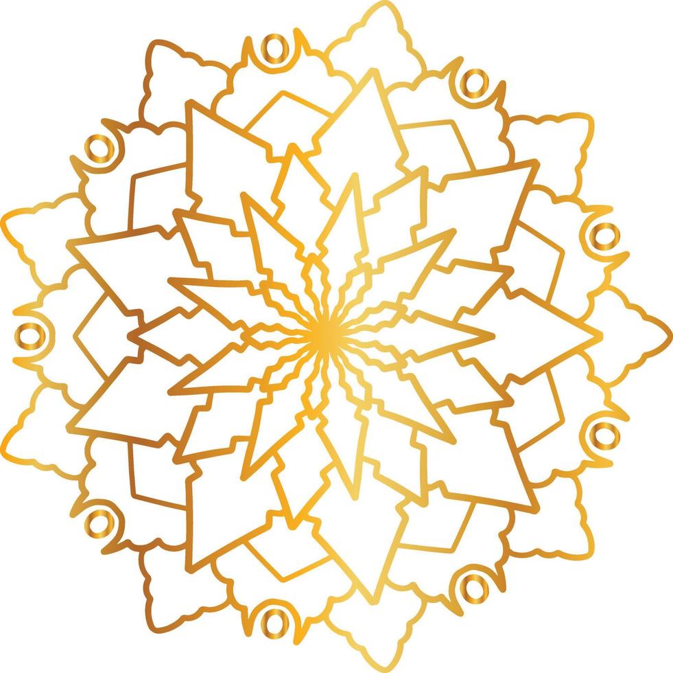 mandala pattern and background design with golden color, flower, texture, circle vector
