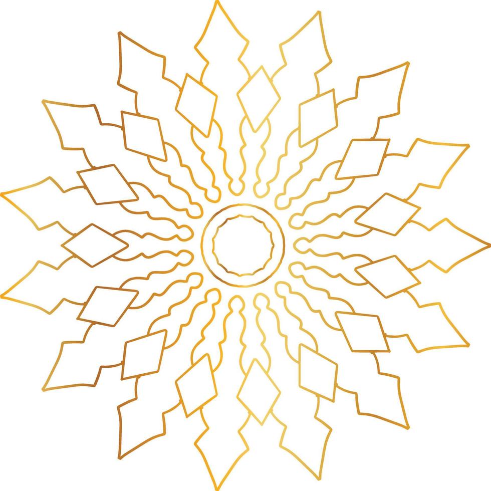mandala pattern and background design with golden color, flower, texture, circle vector