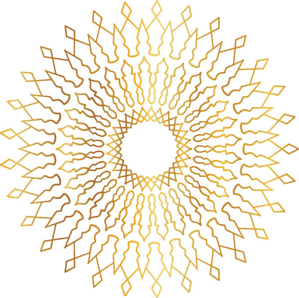 mandala pattern and background design with golden color, flower, texture, circle vector