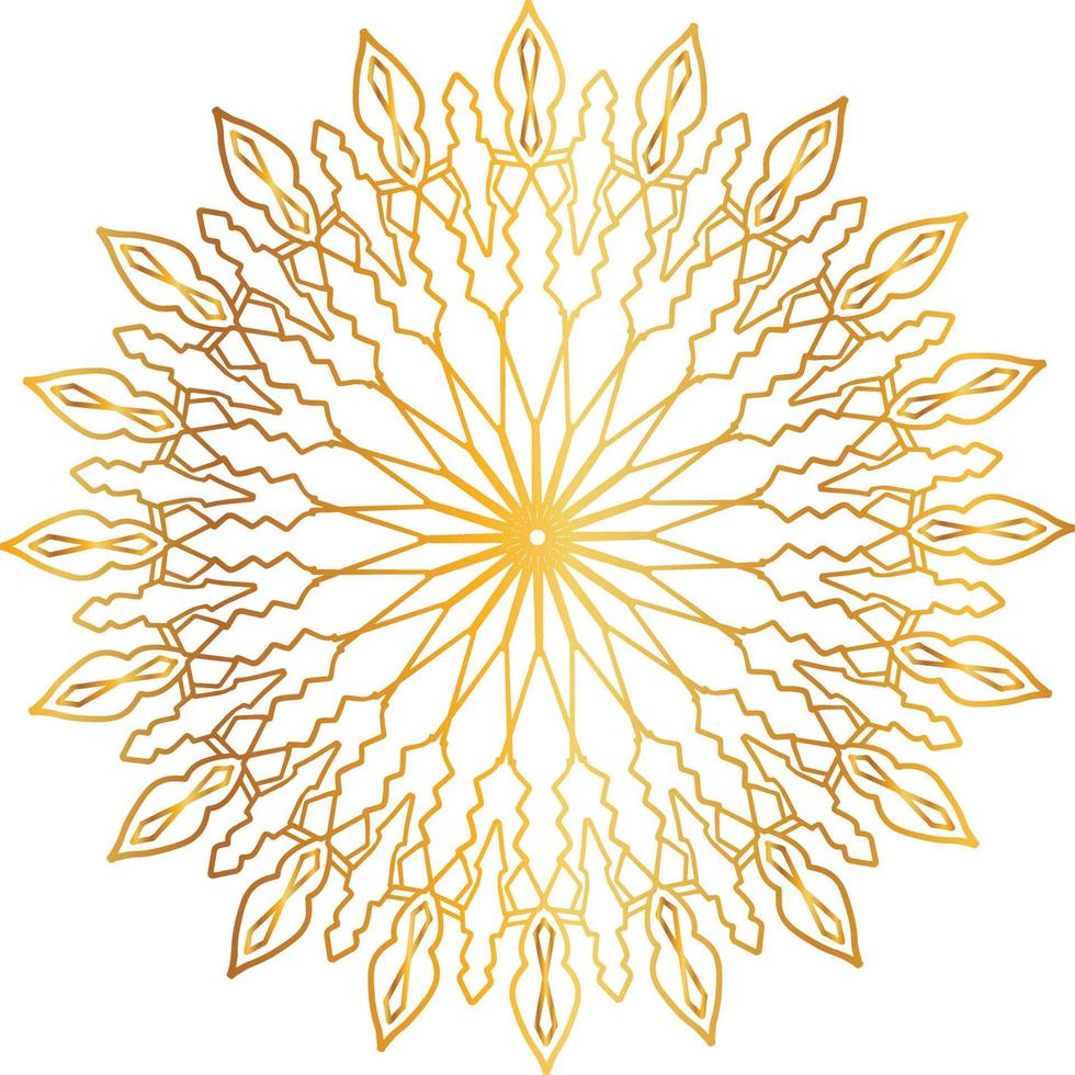 Golden Mandala design pattern, background, flower, decoration, circle, vector