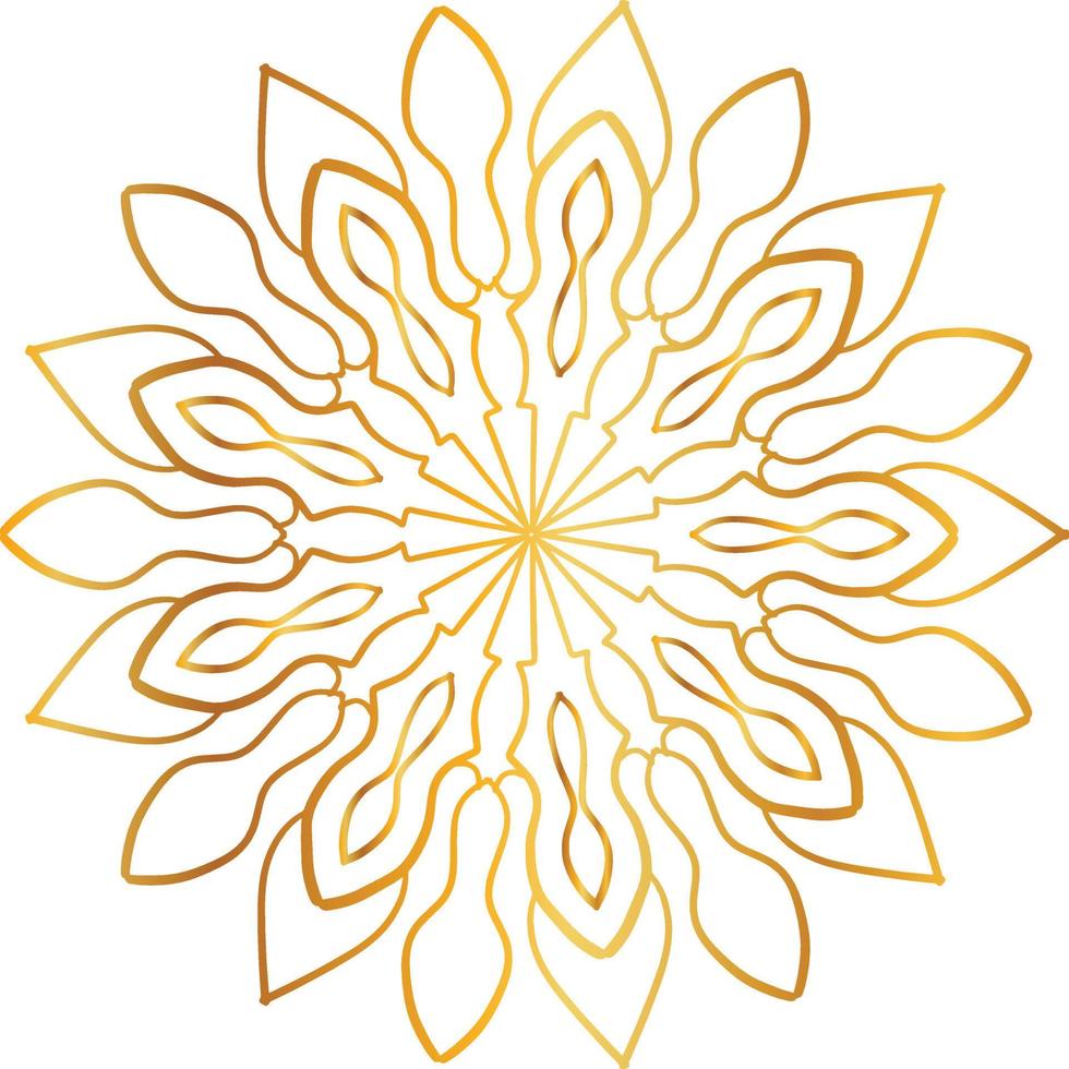 Golden Mandala design pattern, background, flower, decoration, circle, vector