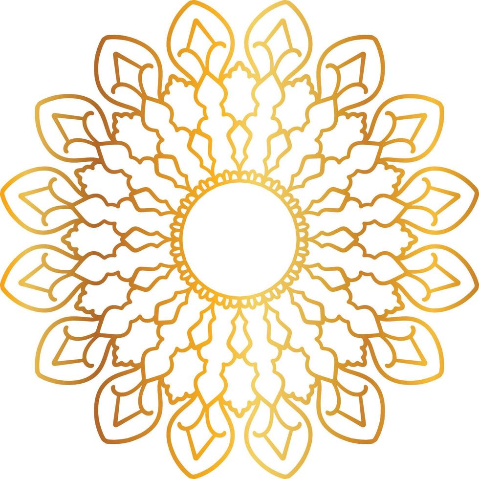 Golden Mandala design pattern, background, flower, decoration, circle, vector