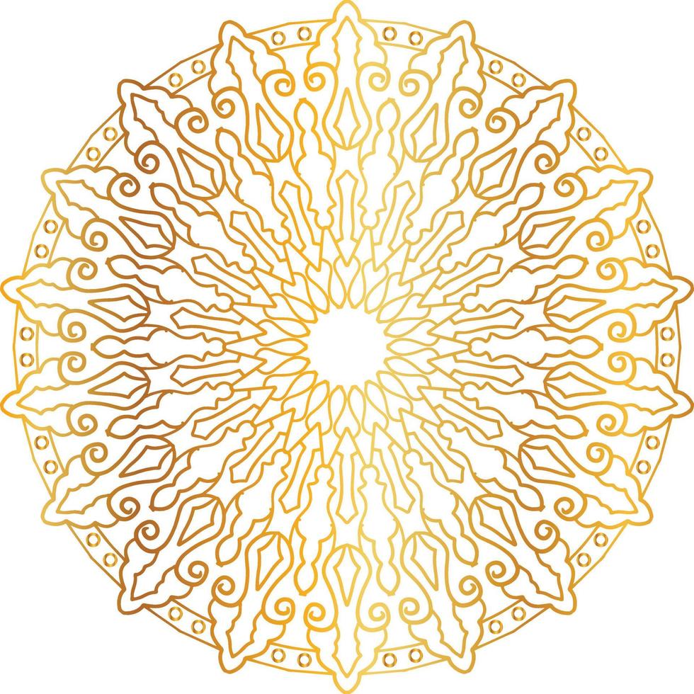 diseño de mandala dorado, real, diseño, fondo, circulo, flor vector