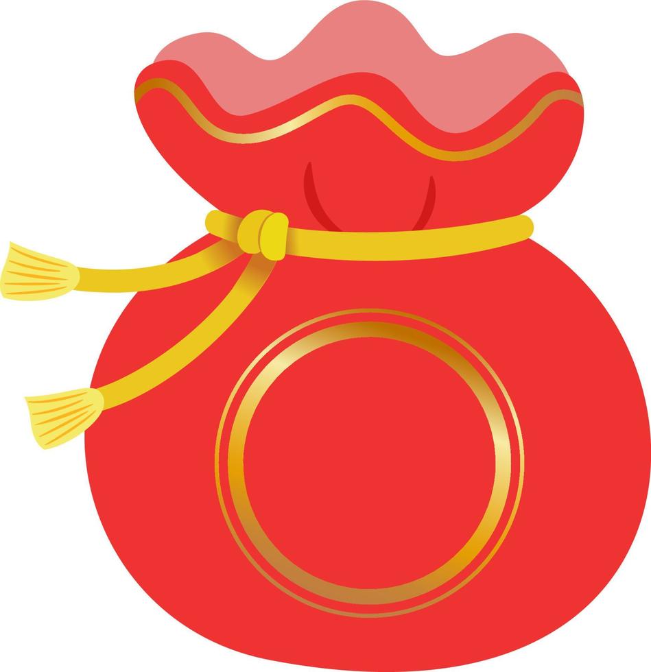 Chinese Red Blessing Bag vector