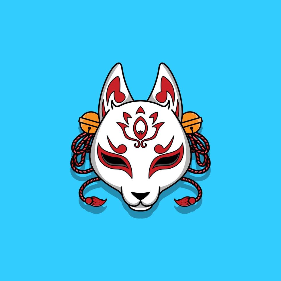 Japanese kitsune mask, Vector illustration eps.10