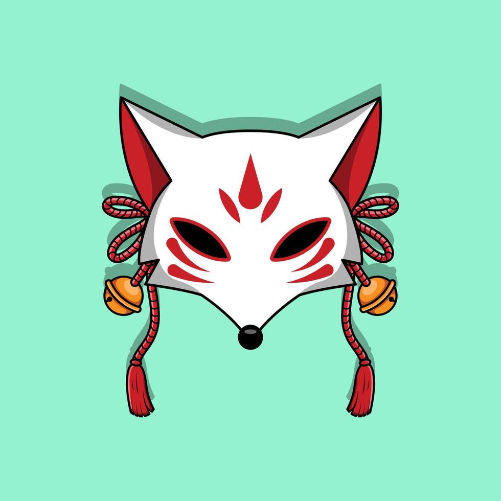 Japanese kitsune mask, Vector illustration eps.10