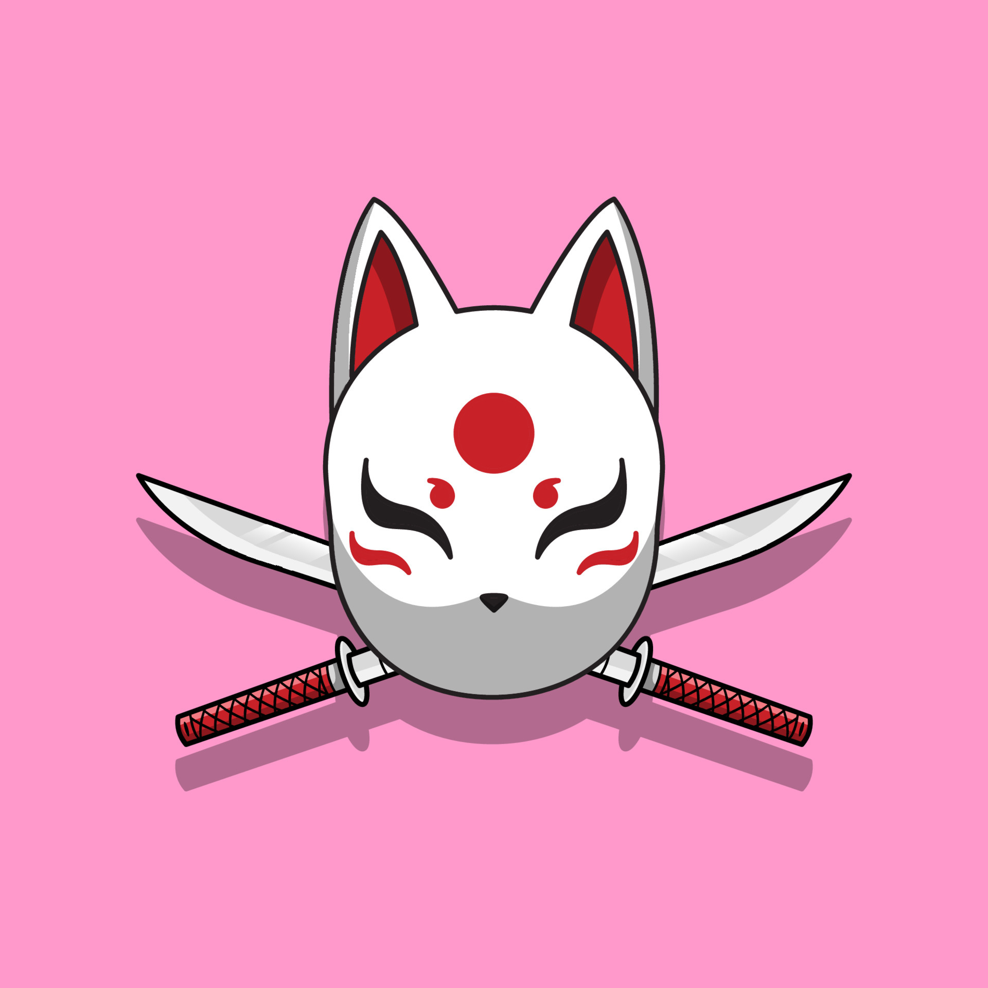 Japanese kitsune mask, Vector illustration eps.10 5310944 Vector Art at