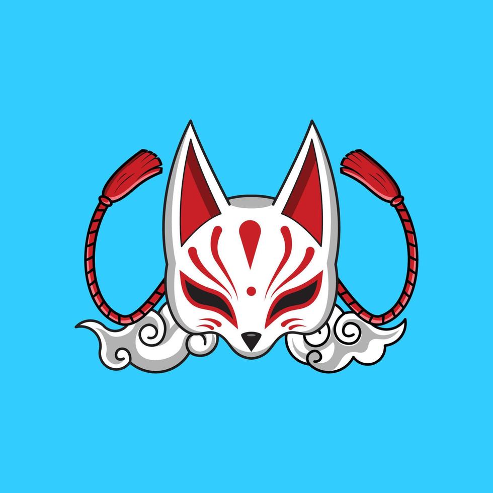 Japanese kitsune mask, Vector illustration eps.10