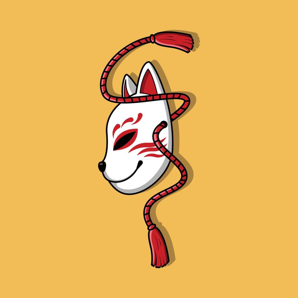 Japanese kitsune mask, Vector illustration eps.10