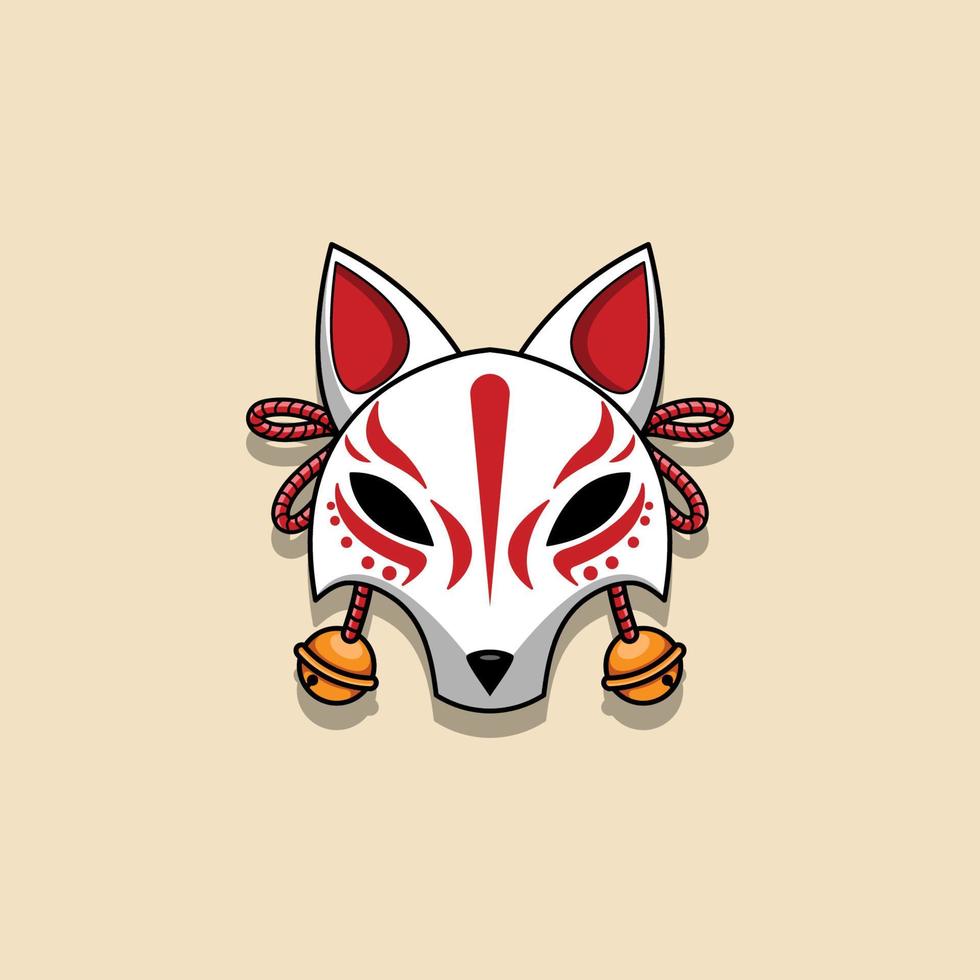 Japanese kitsune mask, Vector illustration eps.10