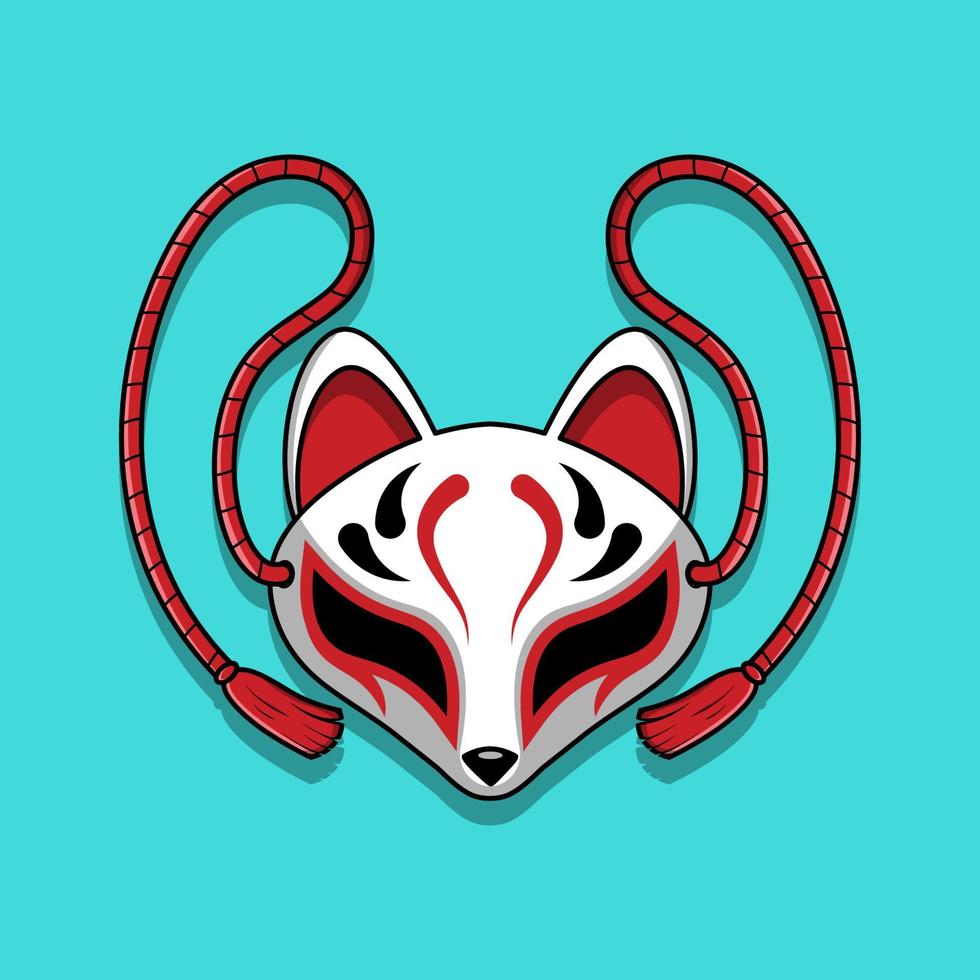 Japanese kitsune mask, Vector illustration eps.10