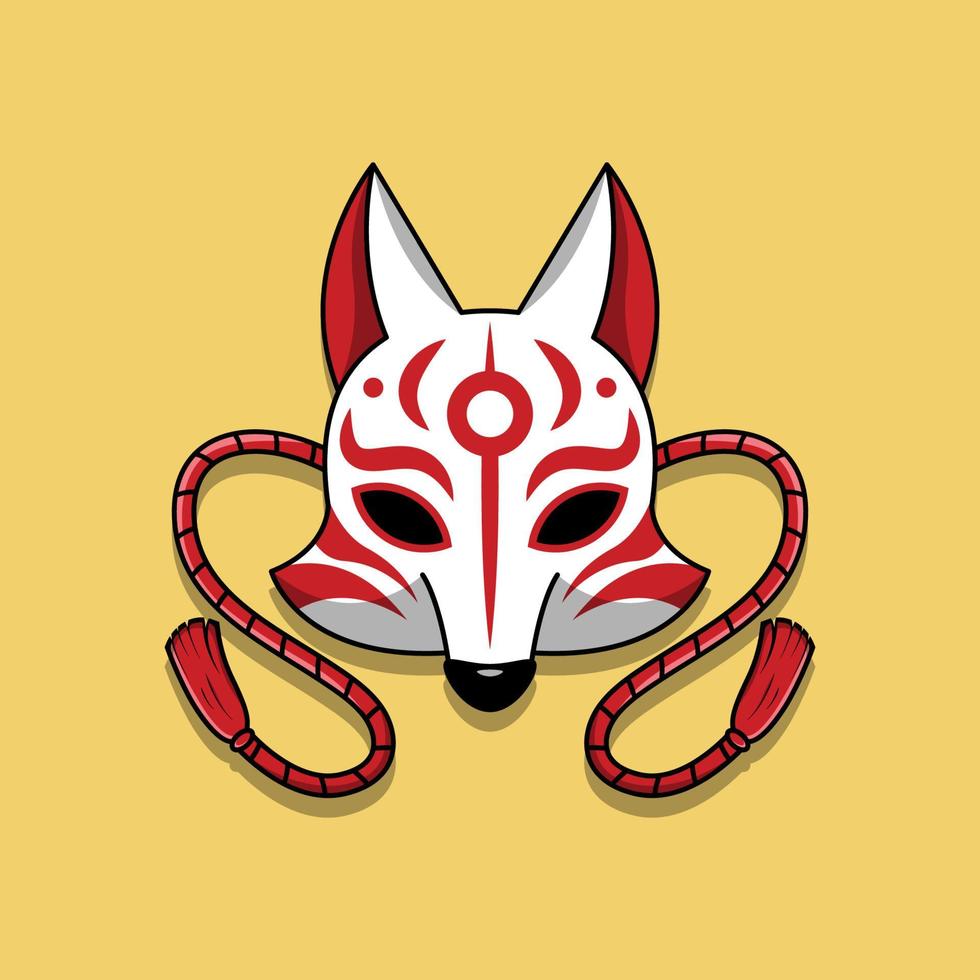 Japanese kitsune mask, Vector illustration eps.10