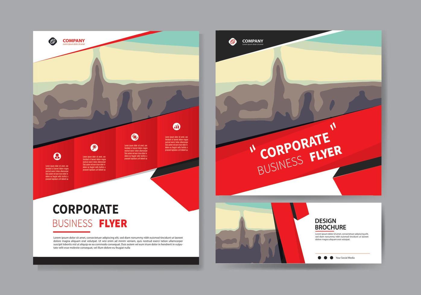 flyer business tempate for brochure annual report company vector