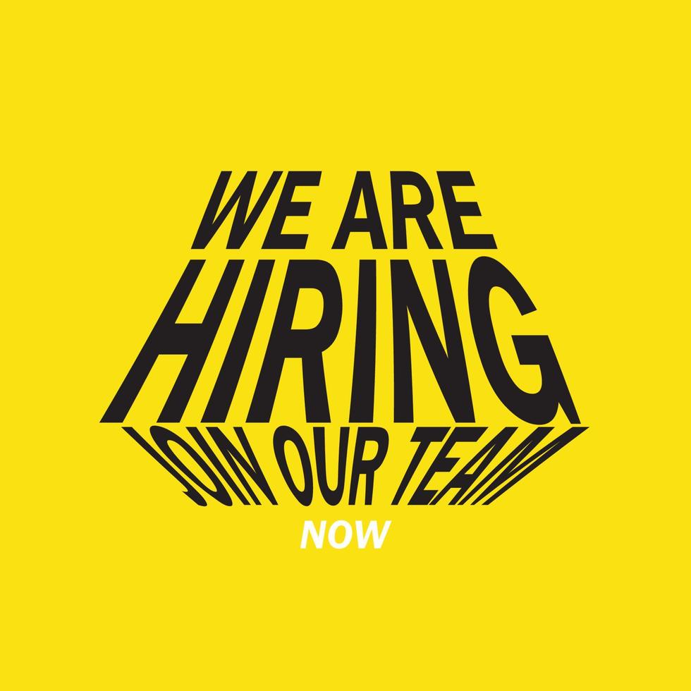 We Are Hiring, Join Our Team for Announcement, poster, banner, job seeker vector