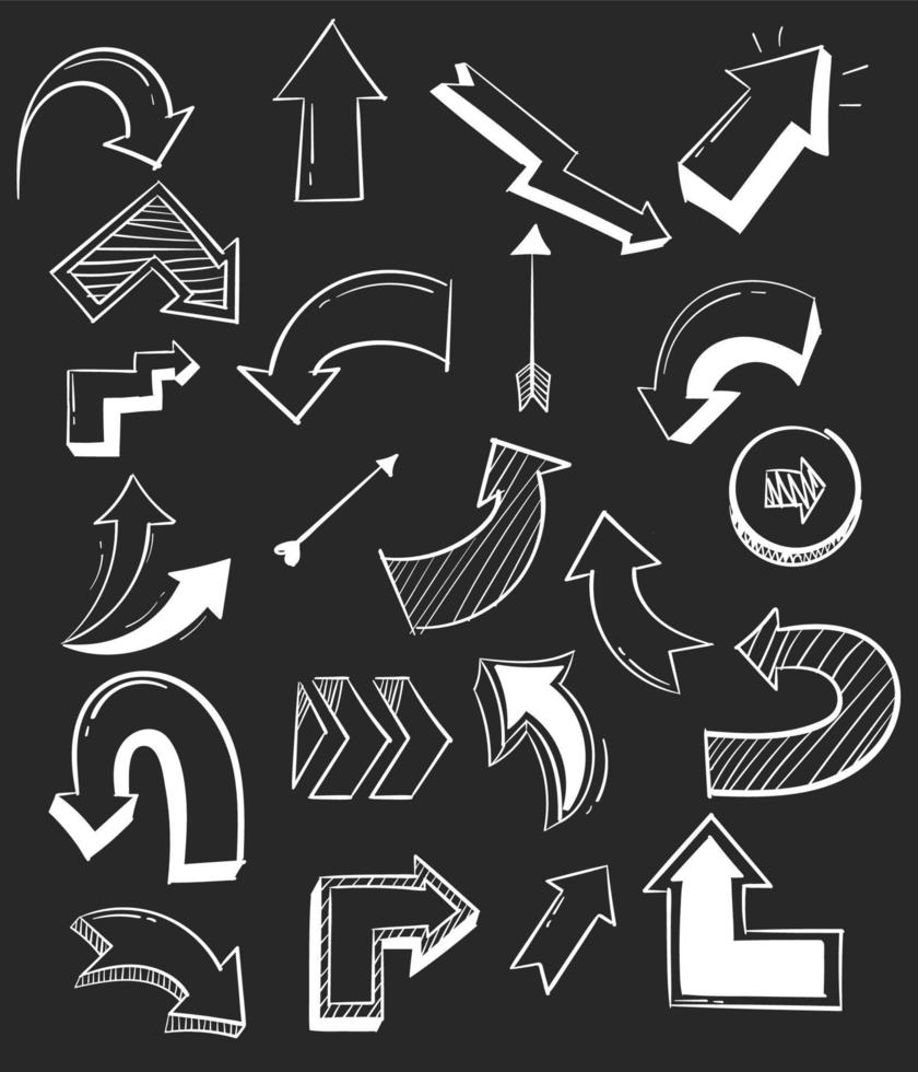 Hand drawn doodle icons set vector