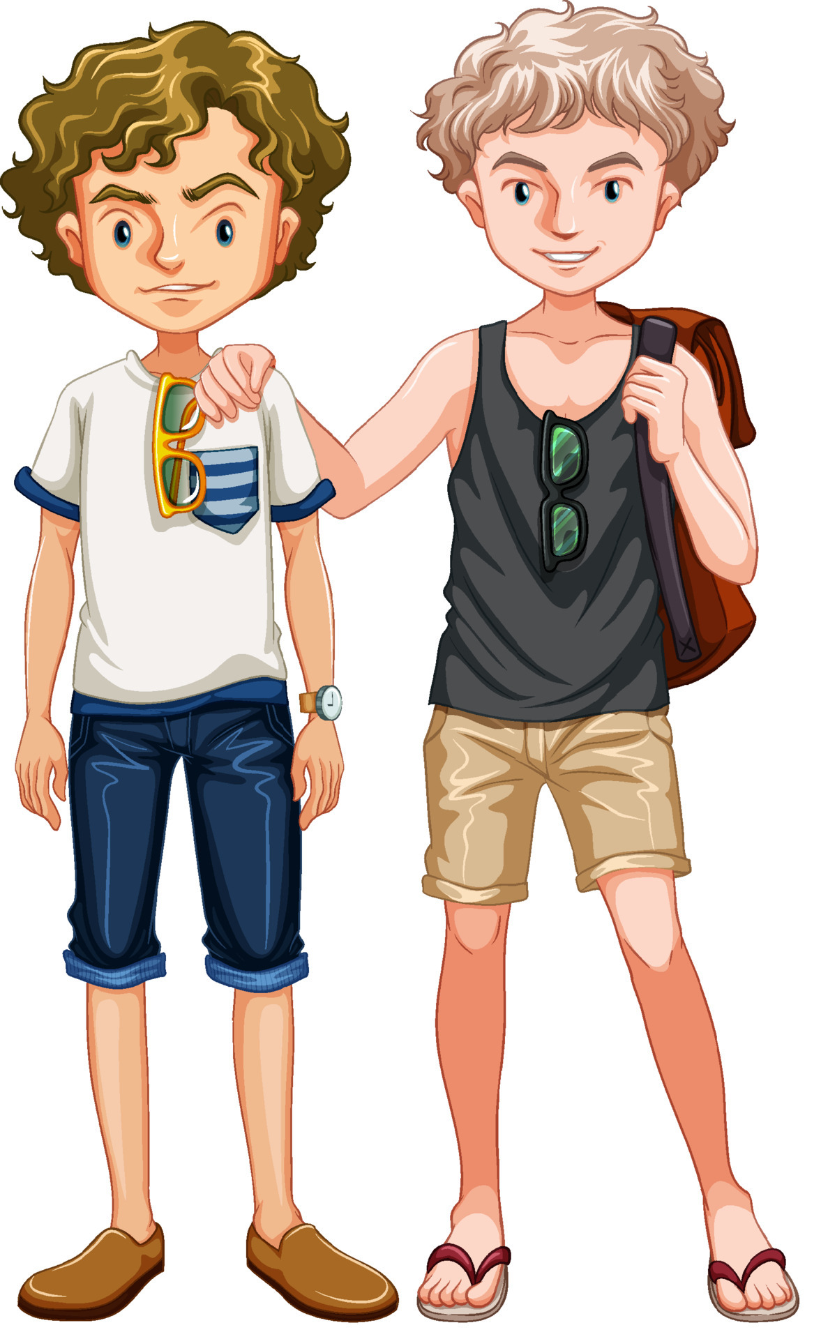 Two teenage boys cartoon character on white background 5311371 Vector Art at Vecteezy Two teenage boys cartoon character on white background 5311371 Vector Art at Vecteezy