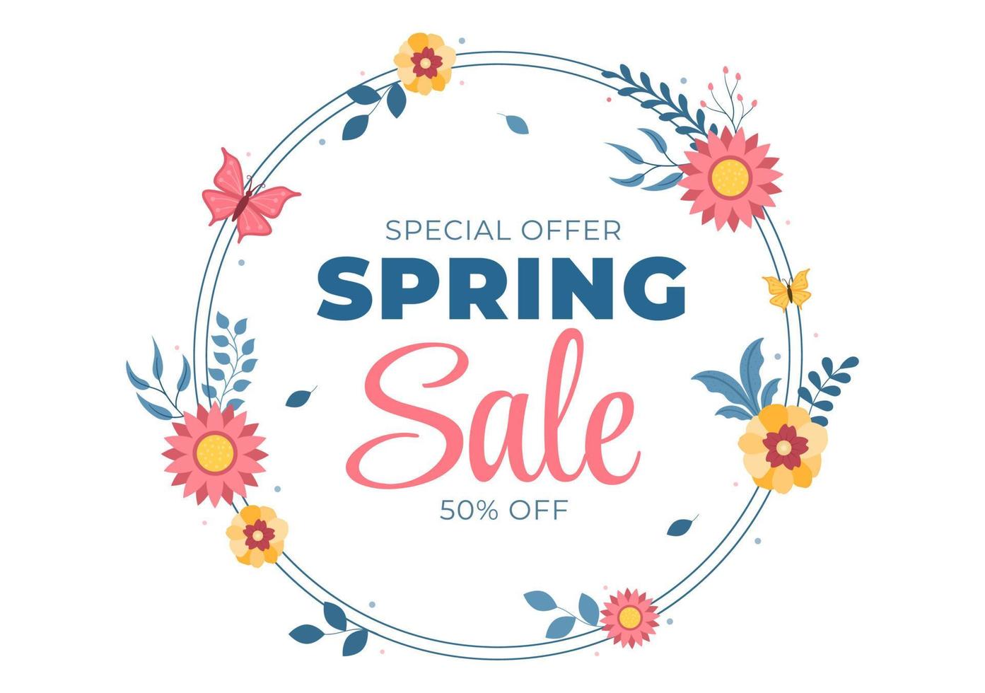 Spring sale banner template 3532023 Vector Art at Vecteezy