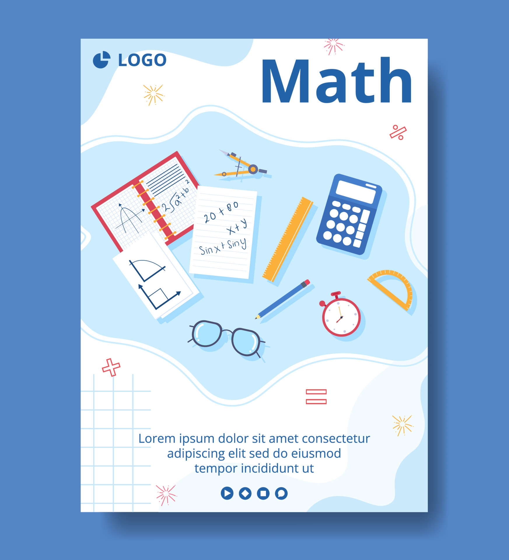 Learning Mathematics Education and Knowledge Poster Template Flat  Illustration Editable of Square Background Suitable for Social Media or Web  5311564 Vector Art at Vecteezy