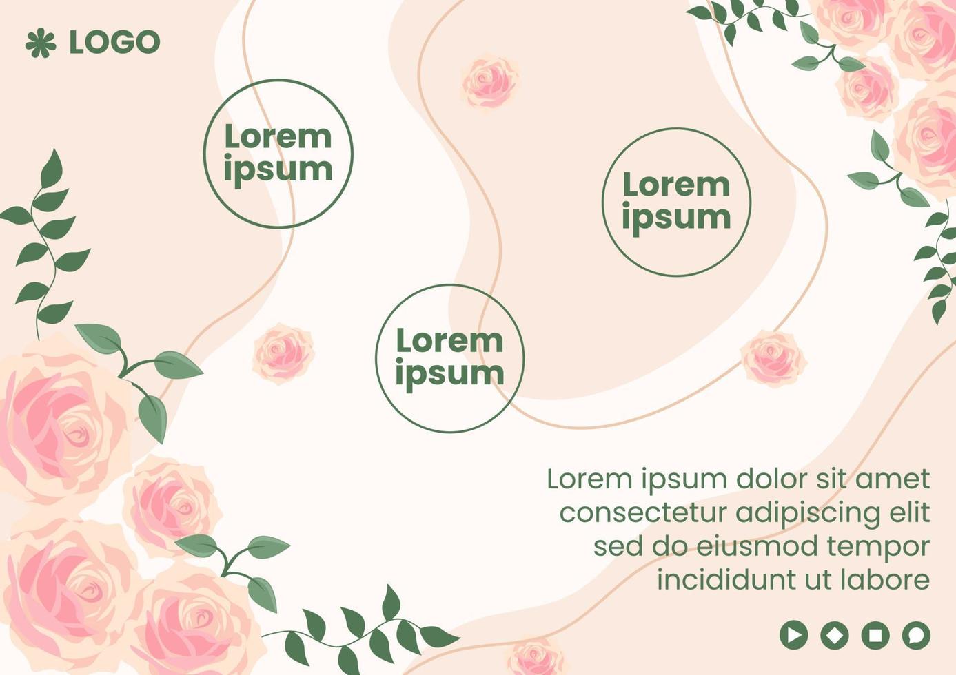 venta de primavera con flor flores plantilla de folleto diseño plano ilustración editable de fondo cuadrado adecuado para redes sociales o tarjeta de felicitación vector
